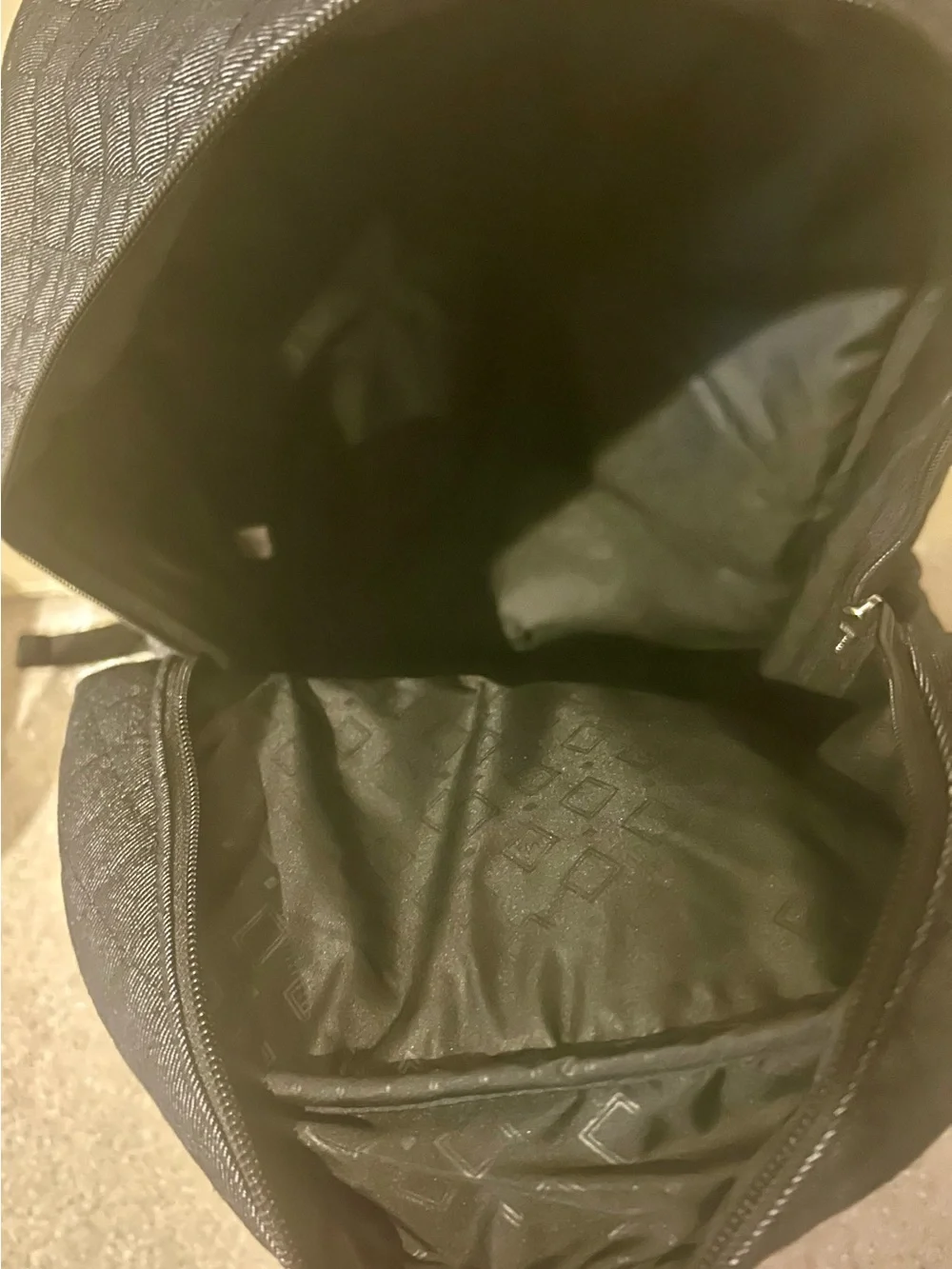 Vera Bradley Dark Grey metallic Quilted Daypack Backpack